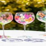 hand painted gin glasses