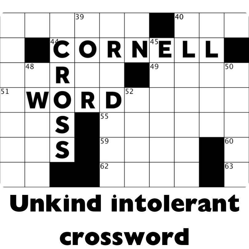 unkind intolerant crossword