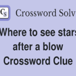 where to see stars after a blow crossword