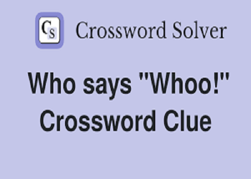 who says whoo crossword clue