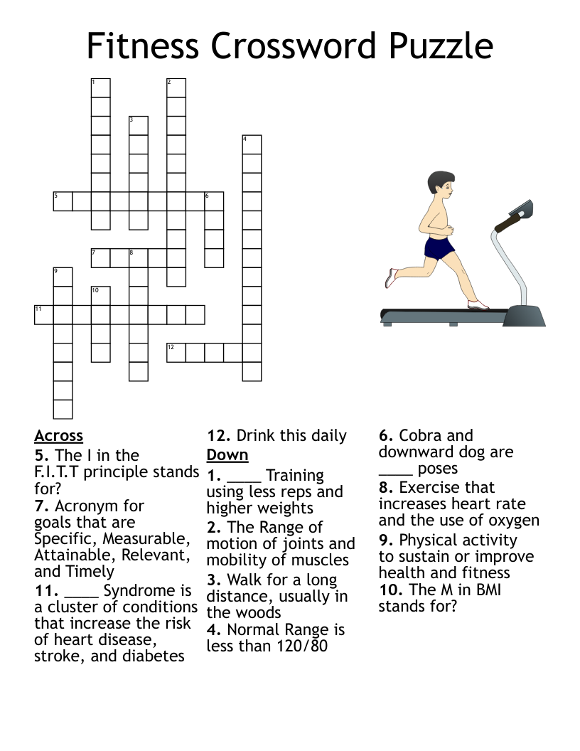 fitness items for swinging crossword clue